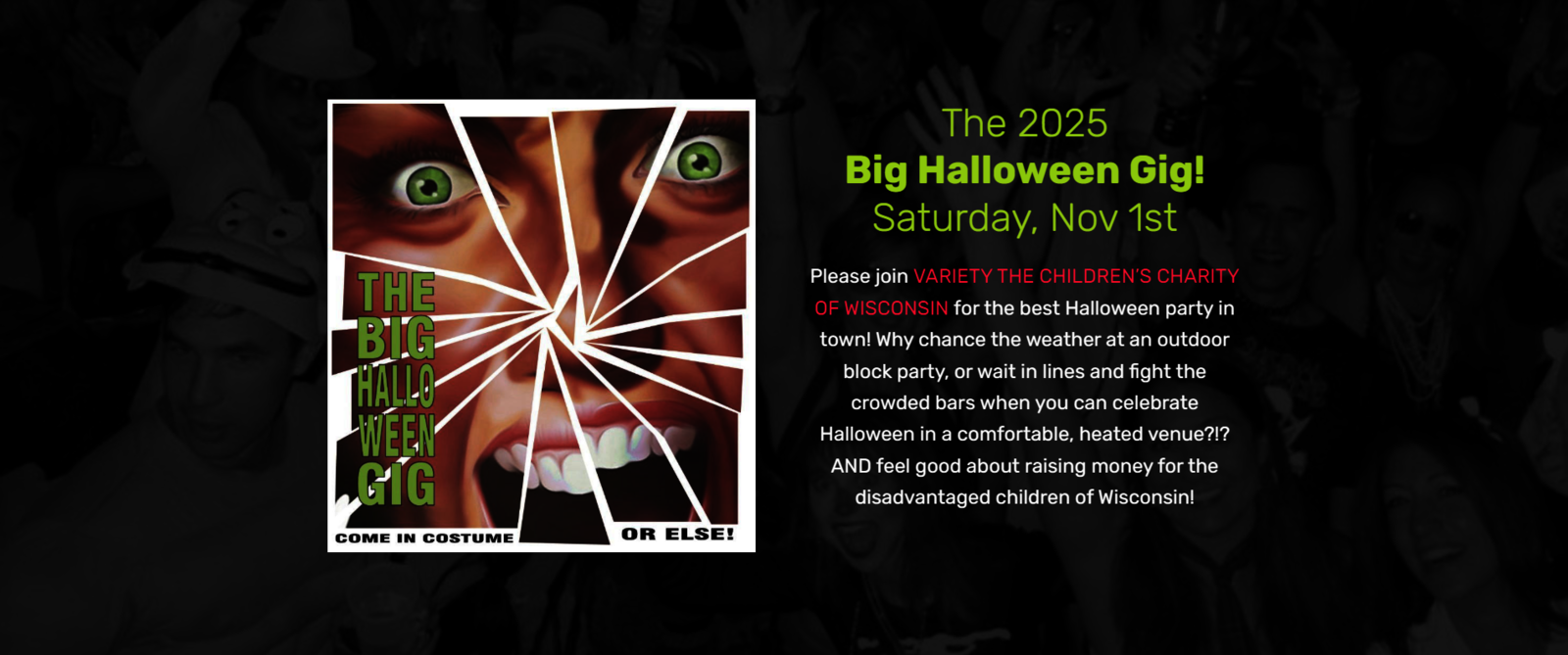 Big Halloween Gig - Variety - the Children's Charity of Wisconsin